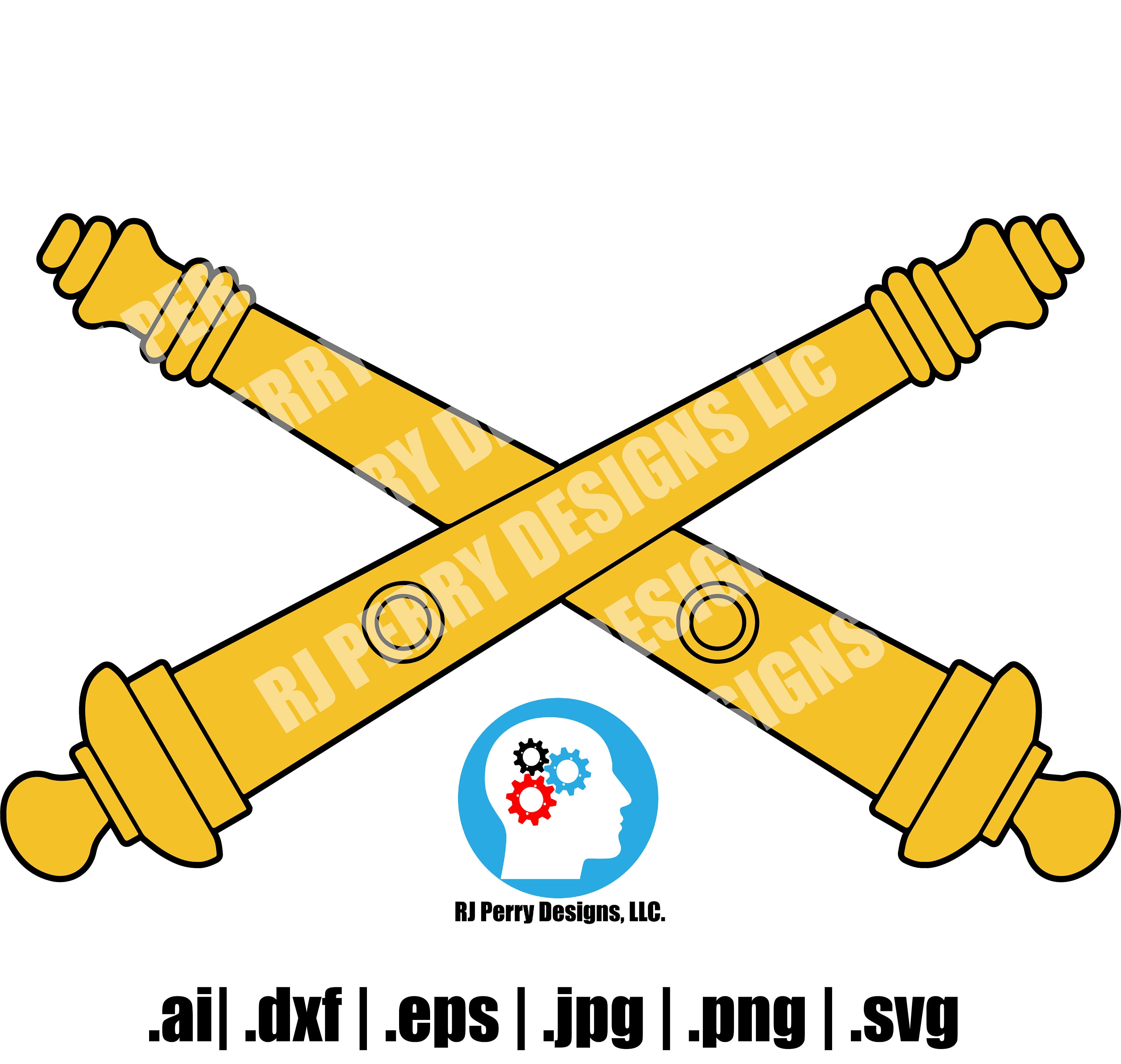 US Army Field Artillery Insignia Digital cut file Etsy