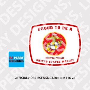 US Marine Corps | Proud to Be a Marine | Vinyl Sticker| 3&quot; Wide | Full Color