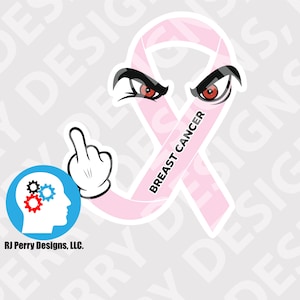 EF Breast Cancer Awareness Vinyl Sticker – Pink Ribbon Sticker for Cars, Windows, Laptops – Durable Outdoor Support Gift