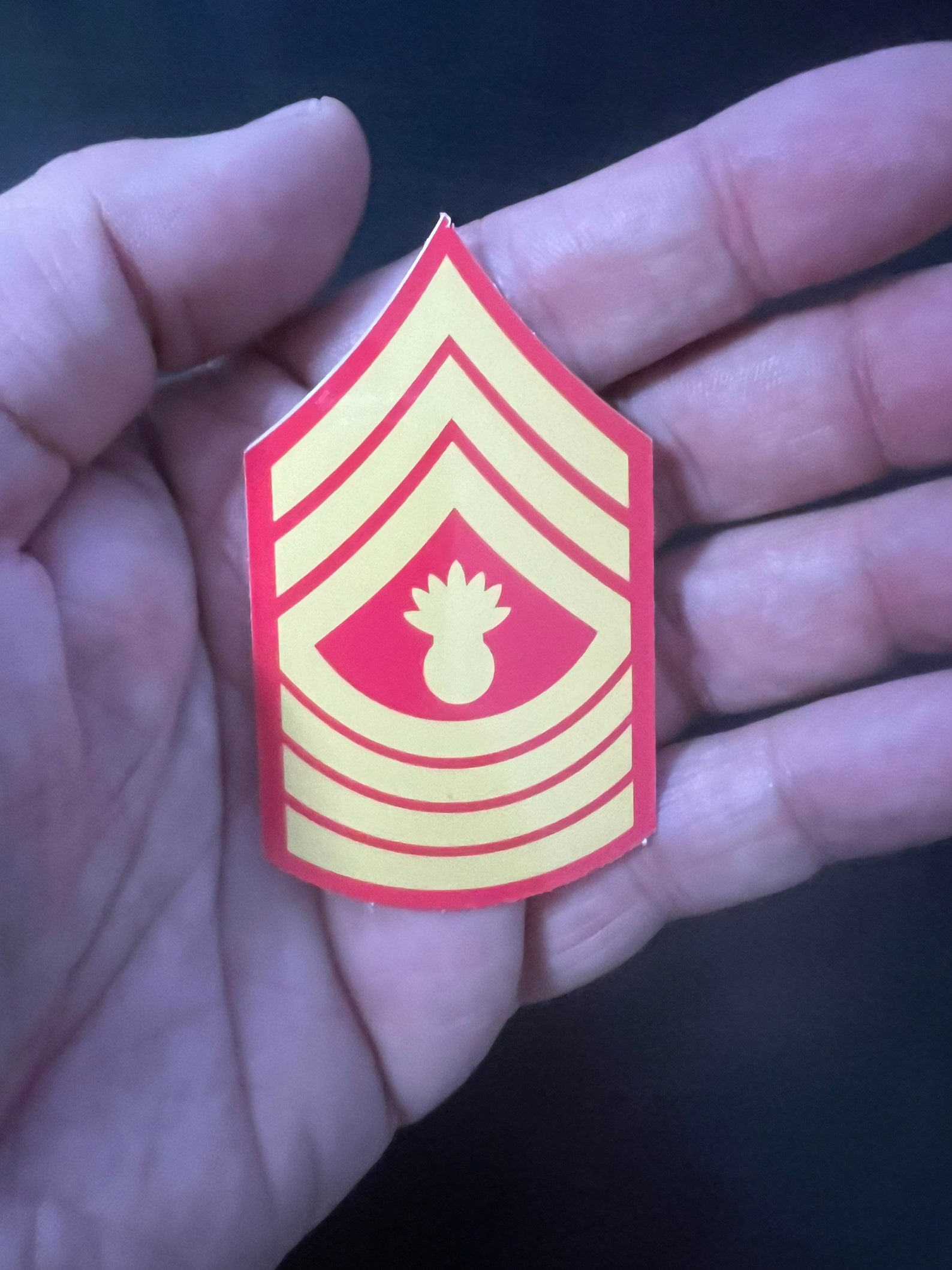 US Marine Corps E-9 Mgysgt Rank Vinyl Sticker Official - Etsy
