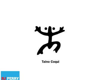 Rana Coquí / Petroglifo indígena puertorriqueño / Boricua / svg / eps / png / ai / Archivos de corte digital