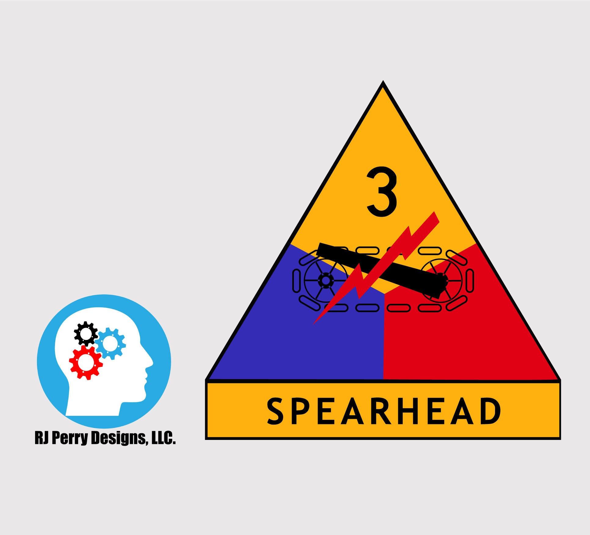 Us Army / 3rd Armored Division / Vinyl Decal / Full Color Etsy