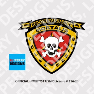US Marine Corps | 3rd Recon BN | Vinyl Sticker| Multiple Sizes | Multiple Colors