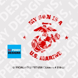 My Son is a US Marine Vinyl Decal - USMC Hobbyist