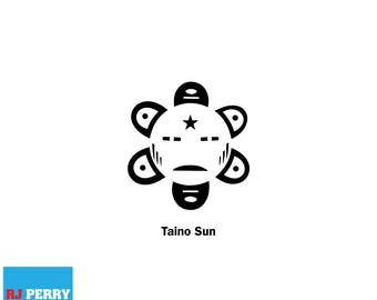 Sol Taíno SVG: Símbolo indígena puertorriqueño (Archivos de corte digital)