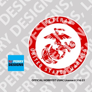 US Marine Corps | Veteran Freedom Round  | Full Color Round Emblem | Vinyl sticker | Multiple Sizes