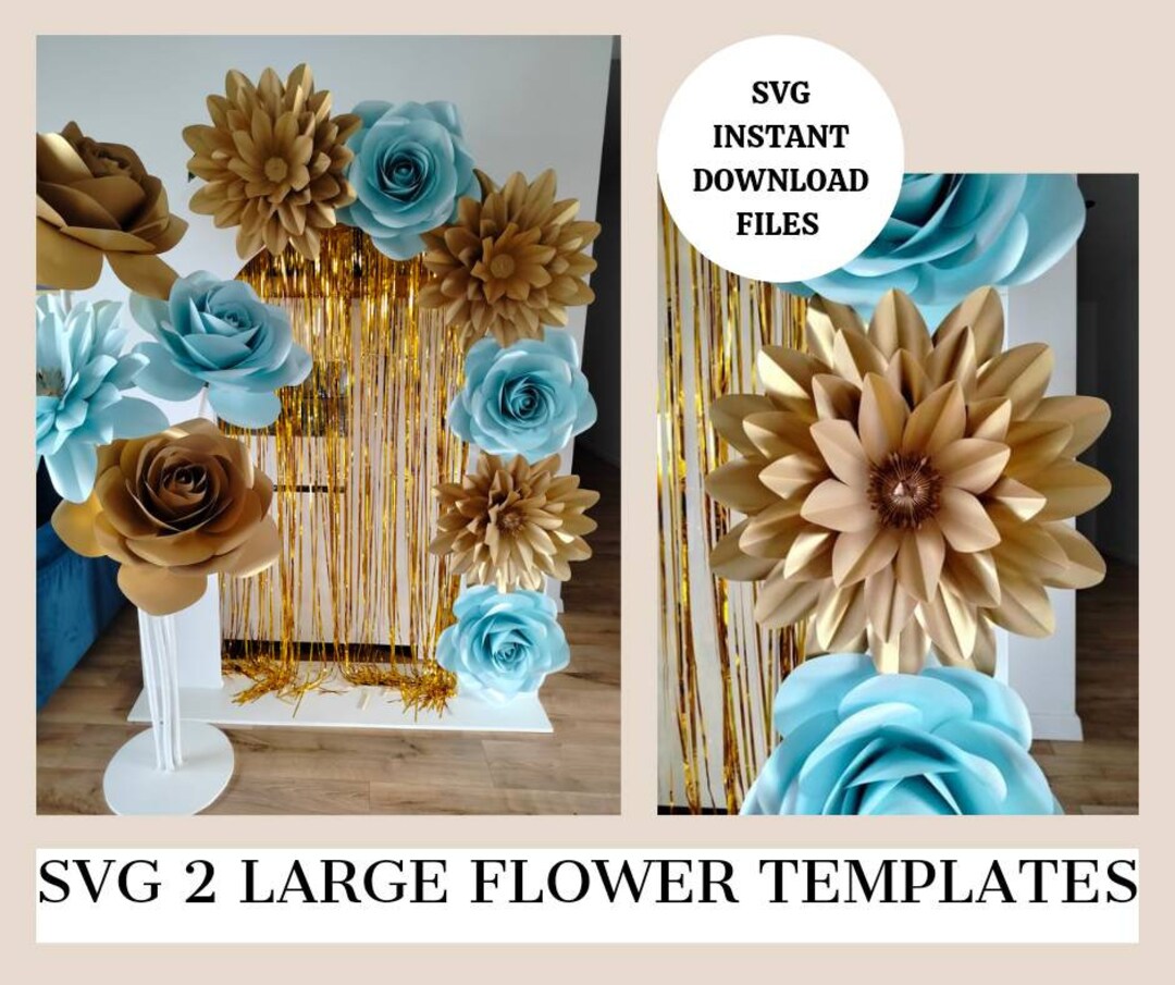 SVG Photo Shoot Decor Baby Shower Decor Large Rose Paper - Etsy