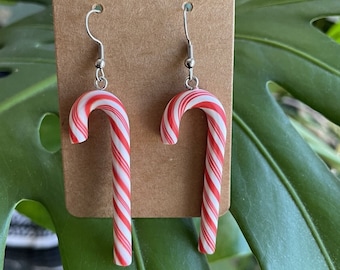 Candy Cane Earrings | Christmas Earrings | Fun Earrings | Cute Earrings | Festive Earrings | Unique Earrings