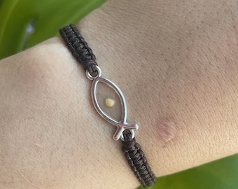 Mustard Seed Bracelet | Jesus Fish Bracelet | Faith Bracelet | Christian Bracelet | Matthew 17:20 | Mustard Seed | Custom Handmade Bracelet