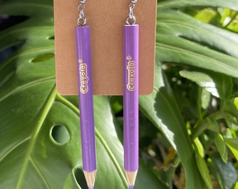 Functional Color Pencil Earrings | Real Color Pencil Earrings | Color Pencil Earrings | Functional Earrings | Teacher Earrings