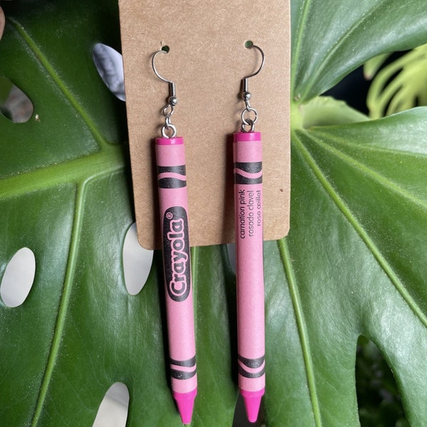 Functional Crayon Earrings | Real Crayon Earrings | Unique Earrings | Fun Earrings