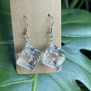 Ice cube earrings, fun earrings, funny earrings