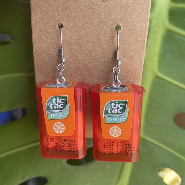 Functional Real Tic Tac Earrings | Functional Earrings | Fun Earrings | Unique Earrings | Real Candy Earrings | Quirky Earrings