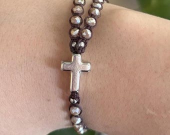 Double Cross Bracelet | Religious Bracelets | Handmade Bracelets | Christian Bracelet | Custom Handmade Bracelet | Cross Bracelet