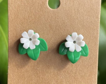 Brick Flower Stud Earrings | Flower Studs | Flower Earrings | Block Earrings | Unique Earrings | Fun Earrings l Unique Studs Part 2