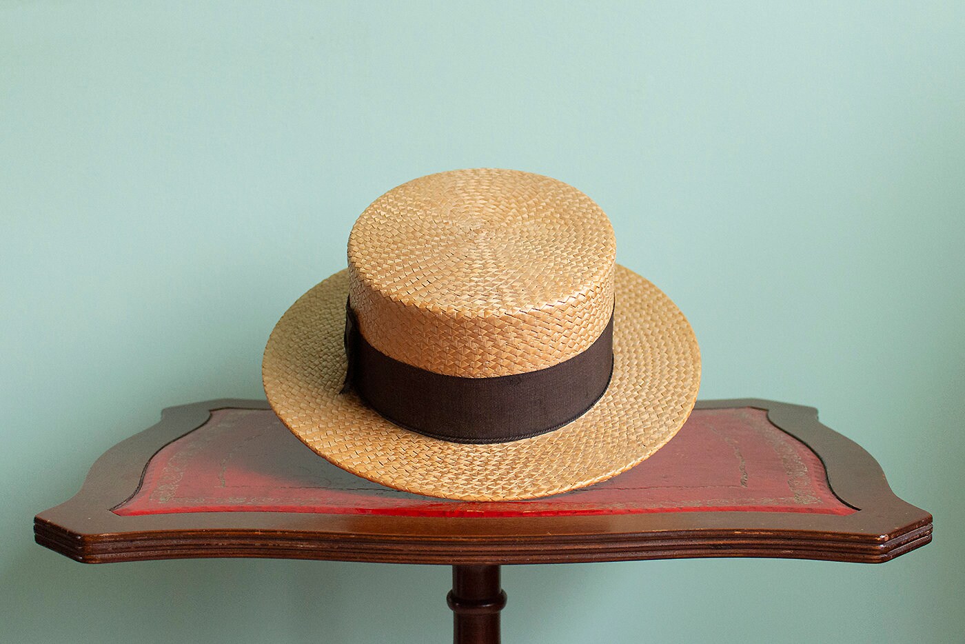 Early 1920's Straw Boater Hat Size 55cm - Etsy