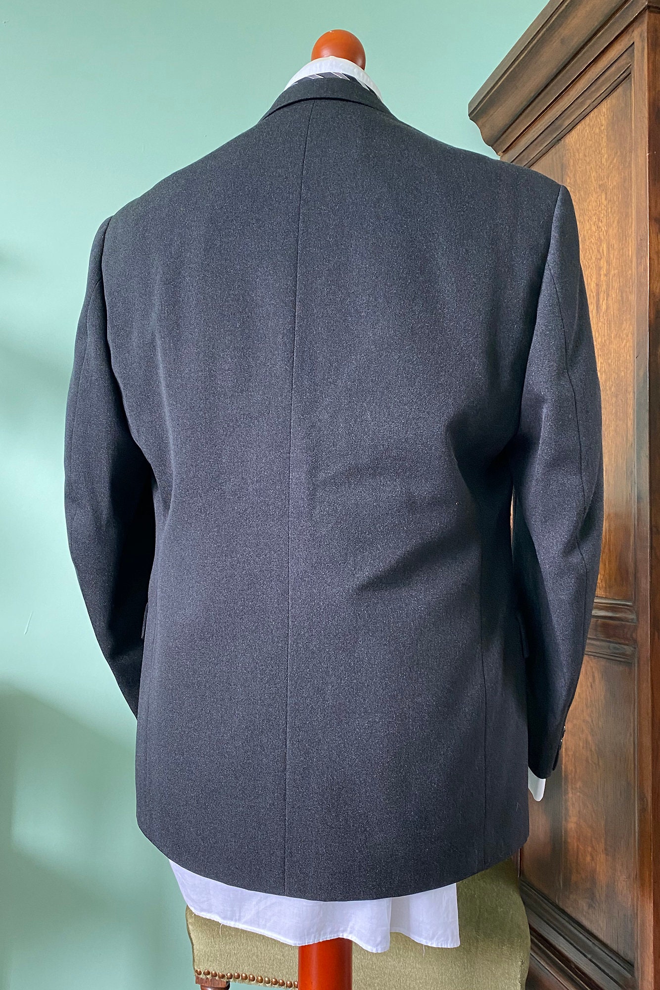 1950's Double Breasted Charcoal Jacket Approximately Size - Etsy