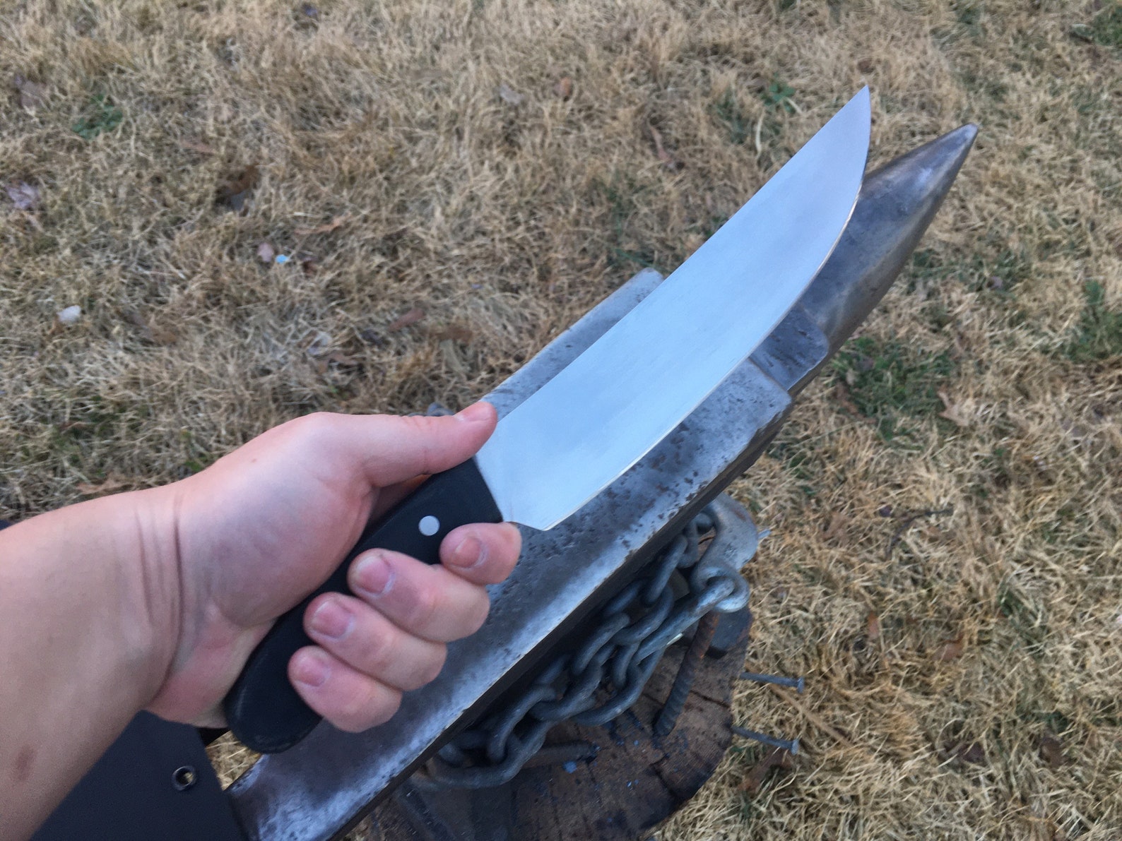 Hand Tactical chopper knife 5160 high carbon steel Etsy