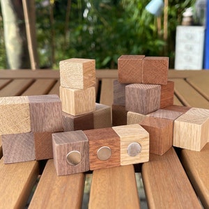 Cube en bois Aimants pour réfrigérateurs Aimants forts Aimants en bois Aimants pour tableaux d'affichage Aimants pour tableaux noirs image 1