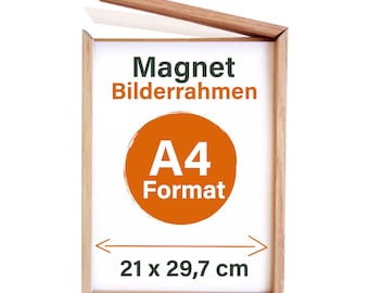 Cadre photo A4 21 x 29,7 cm Cadre photo magnétique avec verre à poser ou à suspendre (21x30) Format DIN A4 29,7 x 21 cm