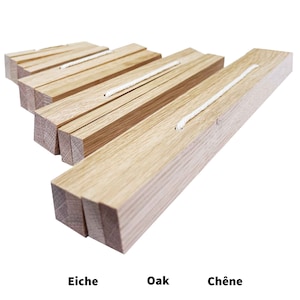 Poster rail magnetic handmade of oak Suitable for DIN formats Different lengths Poster holder 10.5 cm to 150 cm Poster frame image 2