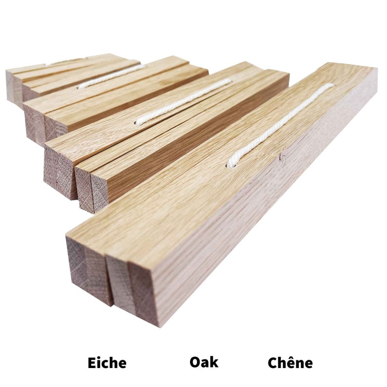 Poster rail magnetic handmade of oak Suitable for DIN formats Different lengths Poster holder 10.5 cm to 150 cm Poster frame image 2