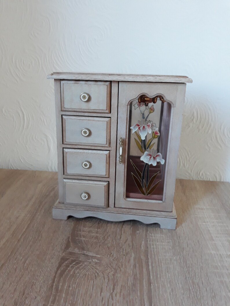 Vintage armario de madera estilo joyería musical caja armoire | Etsy