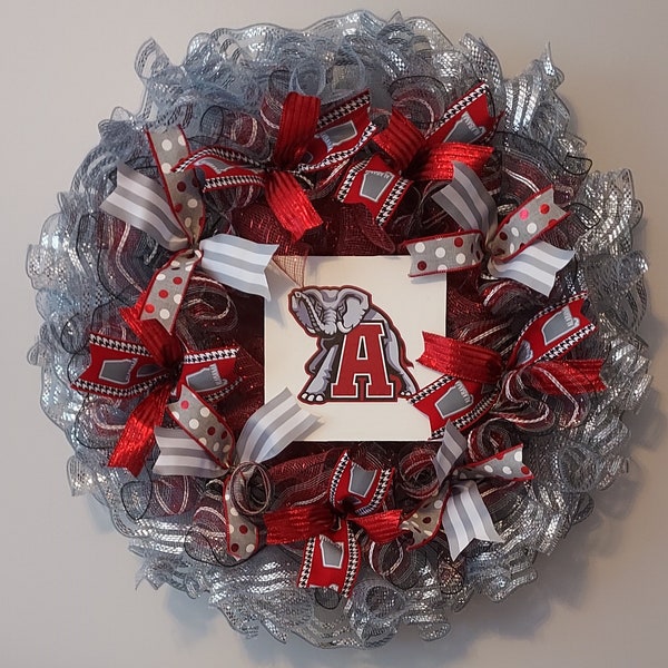 Alabama Wreath, Crimson Tide Wreath, Sports Wreath, Football Wreath