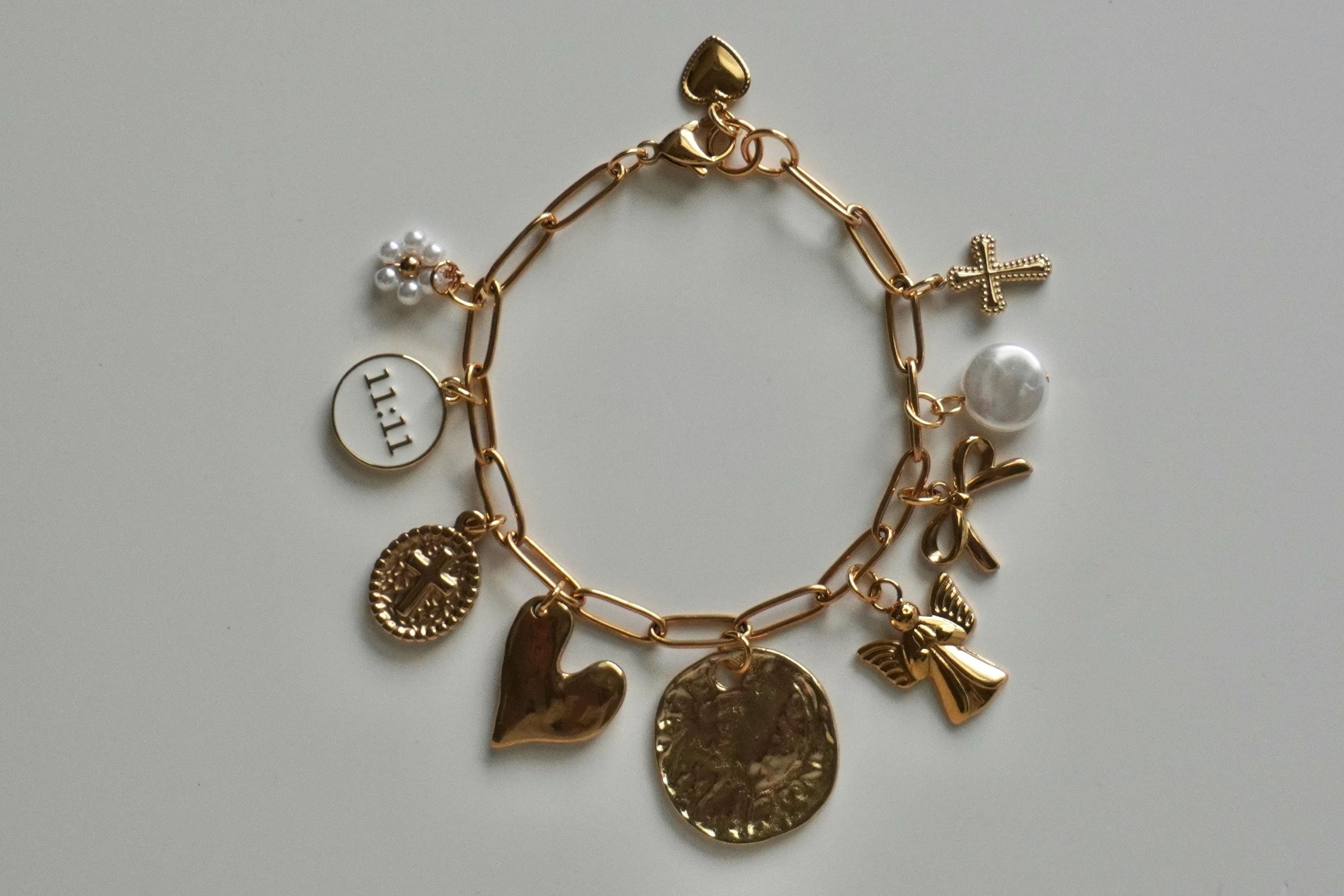 Good Charma bracket made in Italy Gold Italian Charm Bracket Charms - Etsy main image 2