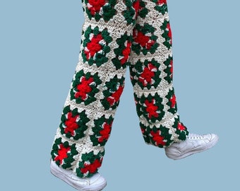 crochet patchwork pants