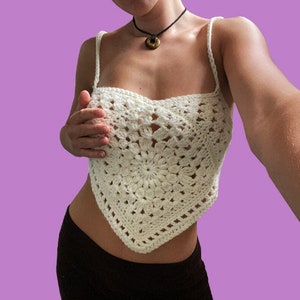 Granny Square Tank Top PATTERN, womens tanktop pattern, crochet pattern