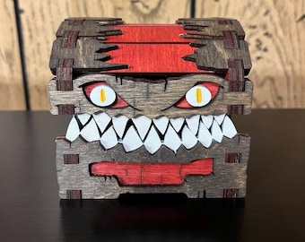 Mimic Dice Chest - Tabletop RPG, Dungeons & Dragons, Dice Box, Monster