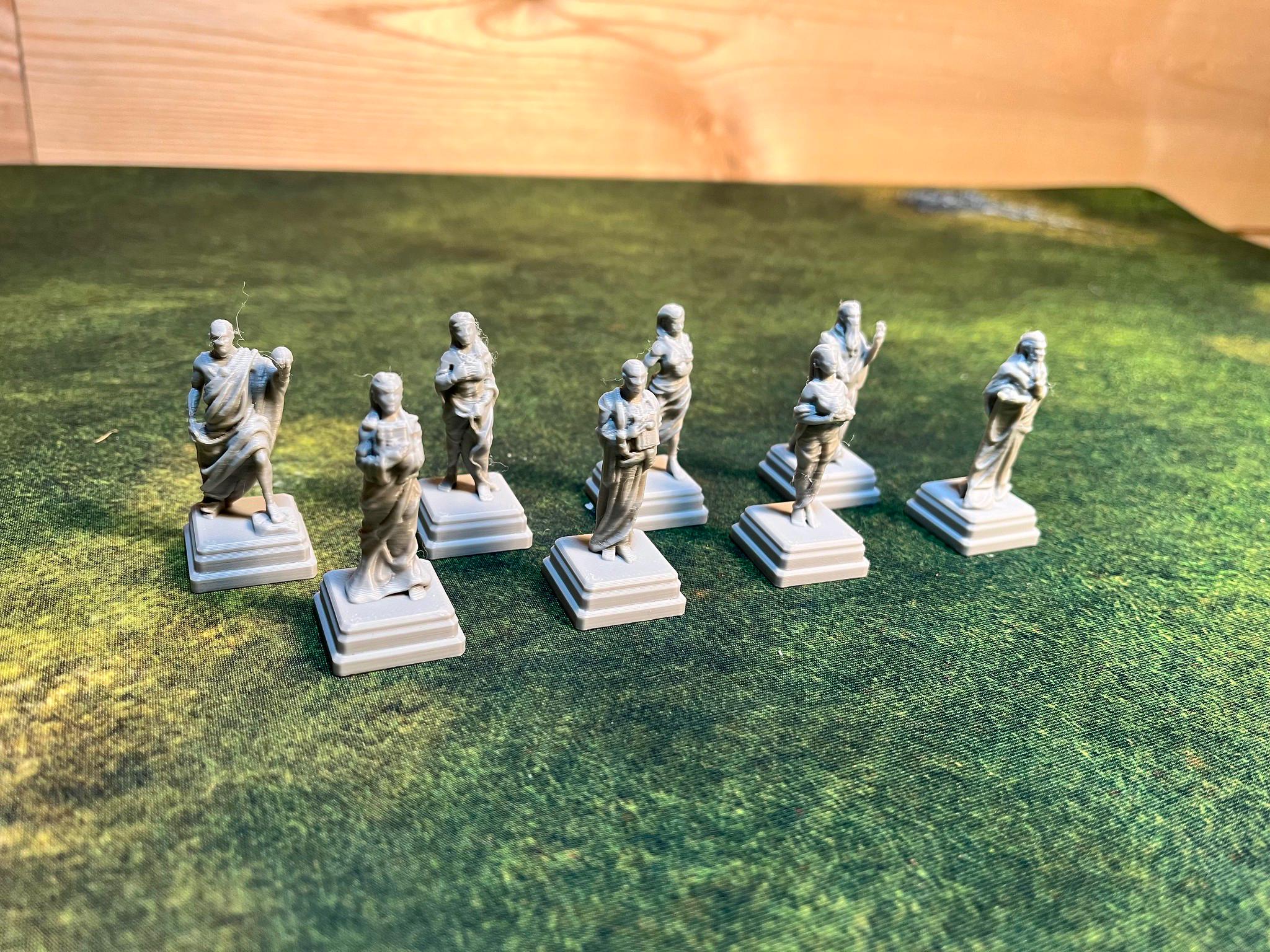 8 Statues Set of 8 Statues 2 Suits of Armor Fat Dragon Games - Etsy