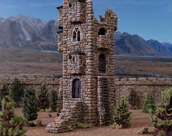 Hex Castle Ruined Keep Tower - Fantasy