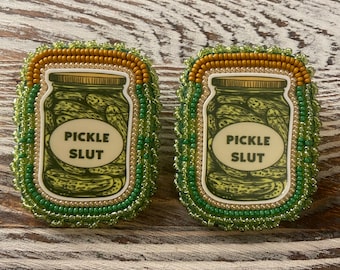 Pickle beaded Earring