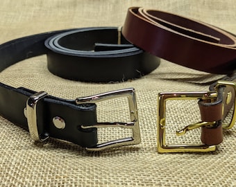 Leather Dress Belt - 1 Inch Width