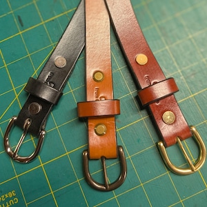 Men&#39;s and Ladies Leather Belt - 3/4 and 1 Inch
