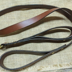 Leather Double Handle Dog Leash