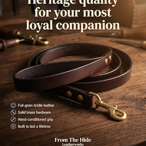 6 foot Leather Dog Leash