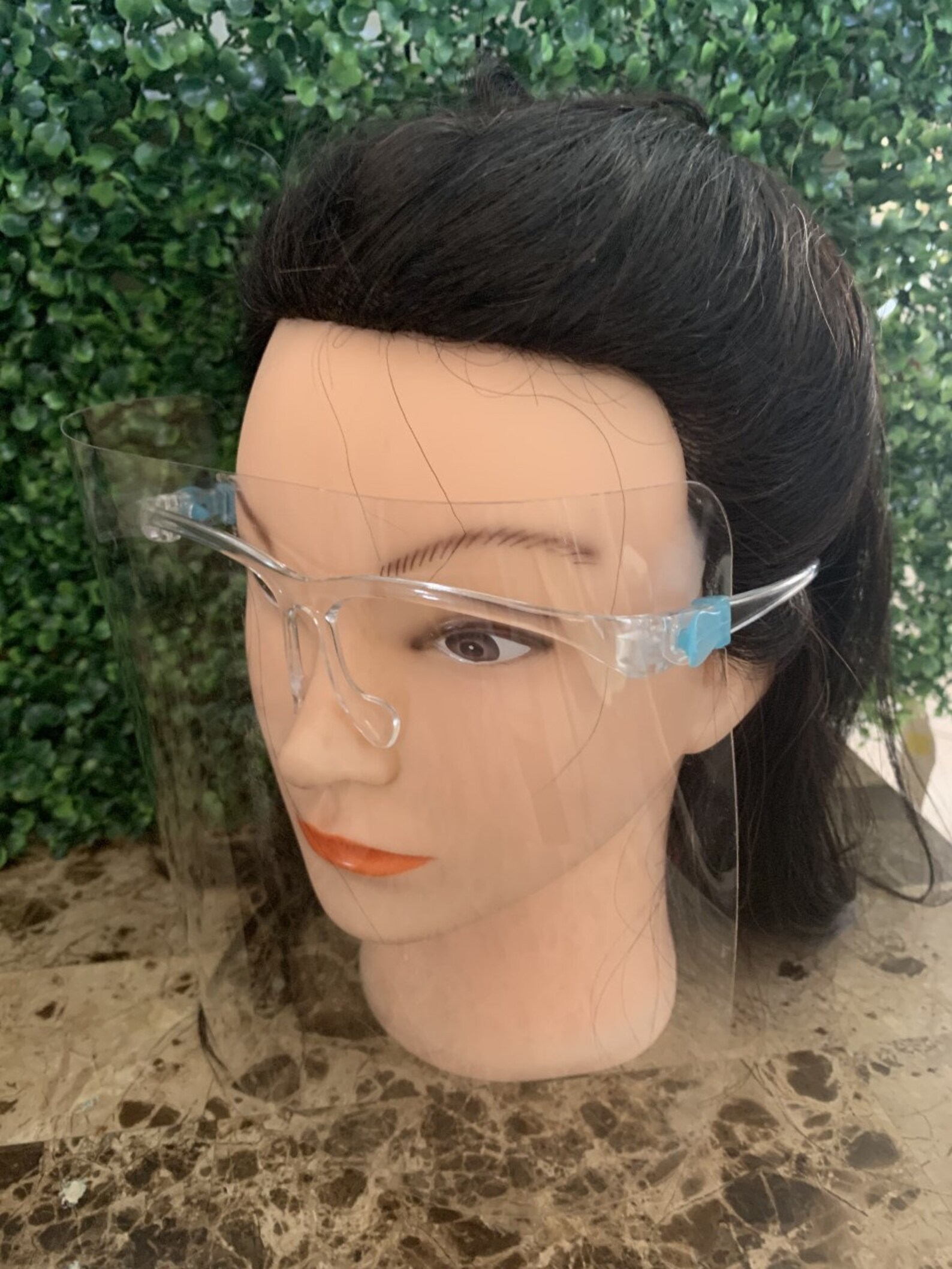 Clear Face Shield With Glasses Frame, Reusable, Comfortable, Looks