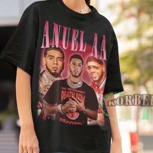 Anuel AA Vintage look Camisa / realista la/ Camiseta / Anuel AA Ropa / Anuel  / Anuel Merch / hecho a mano / Tendencia / Regalo / Mujer / Hombre -   México