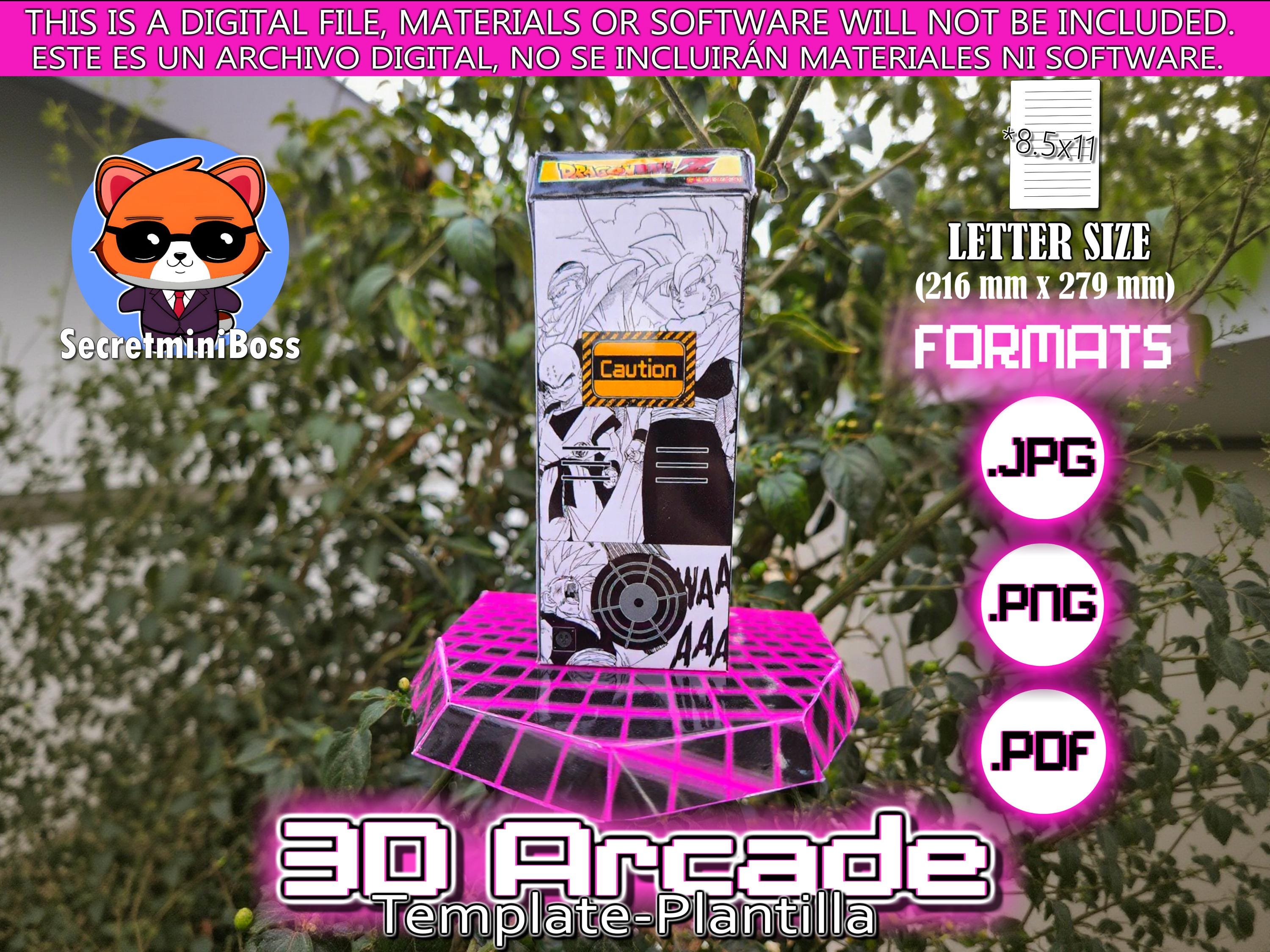 3D Paper Arcade Machine Template: Manga Origami (PDF Pattern) - Etsy