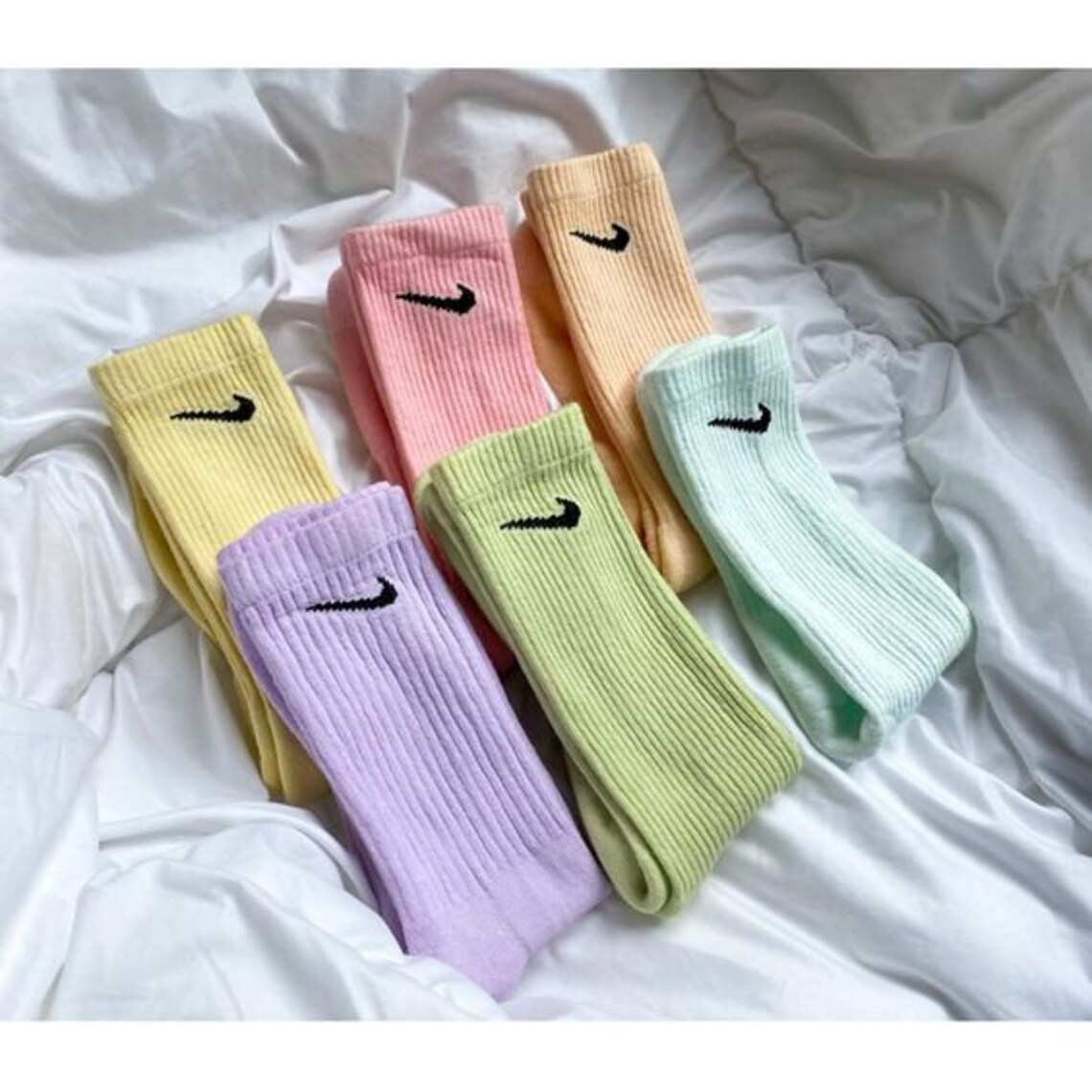 colored nike socks pastel