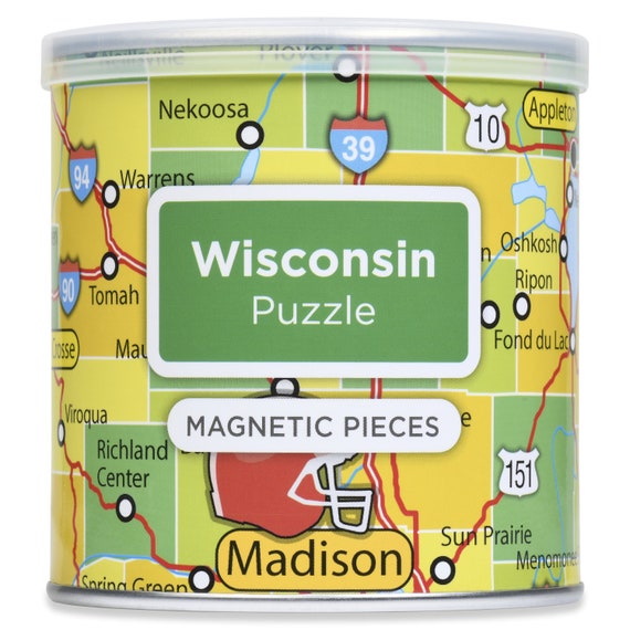 Wisconsin Puzzle 100 Piece Etsy