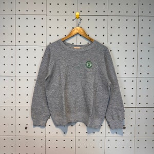 Vintage 80s University North Dakota Minnesota Sweatshirt North Dakota Crewneck Dakota Sweater Minnesota Pullover Print Logo Grey Large