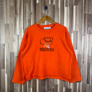 Vintage 80s NFL Cleveland Browns by Lee Sport Sweatshirt Browns Crewneck Browns Pullover Browns Jumper Orange Color Xlarge