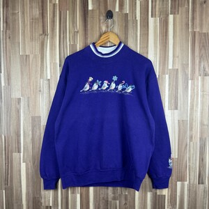 Vintage 90s Morning Sun Bird Sweatshirt Morning Sun Crewneck Morning Sun Pullover Morning Sun Jumper Bird Large Size Purple Colour