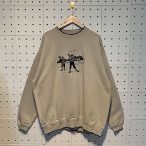 Vintage 90s Golf Usa Sweatshirt Minimalist Logo Professional Golfers Association Streetwear Pullover Jumper PGA Size XLarge Brown