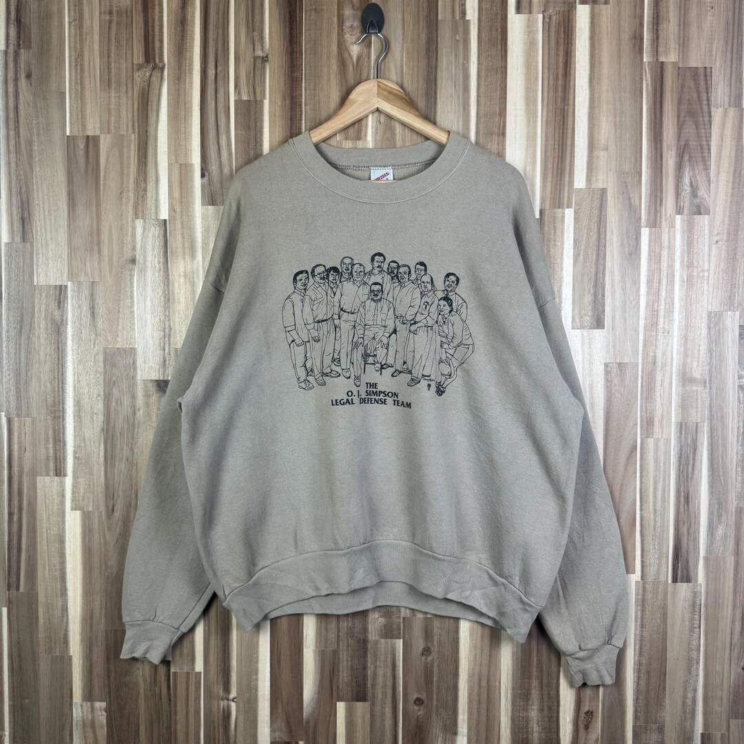 Vintage 90s OJ Simpson Defense Team Sweatshirt - Mens 2XL - Etsy