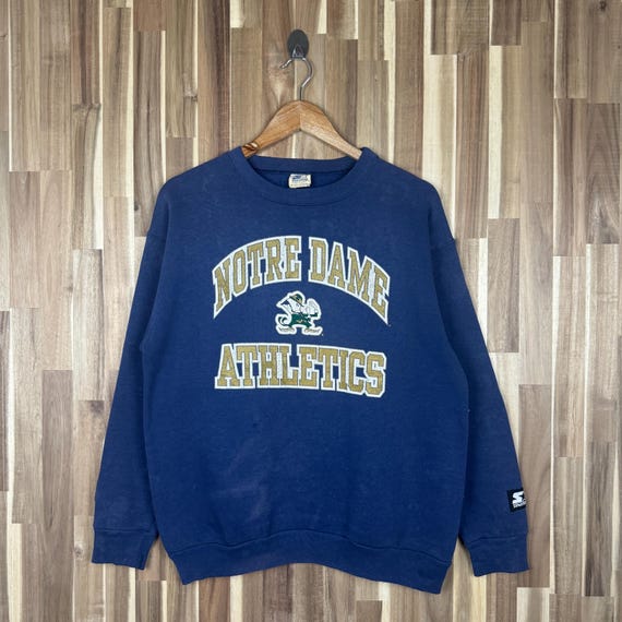 Sweat Homme Vintage Notre Dame Fighting Irish - Vesi Sportswear - Bleu Taille L
